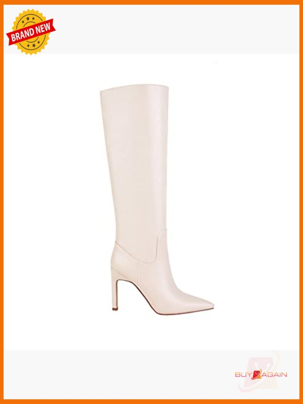 Stiletto High Heels Knee High Boots Zipper Pointed Toe - Picture 5 of 7